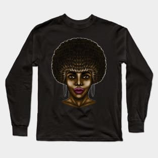 Afro girl Afro woman Afro queen beautiful Afro girl Long Sleeve T-Shirt
